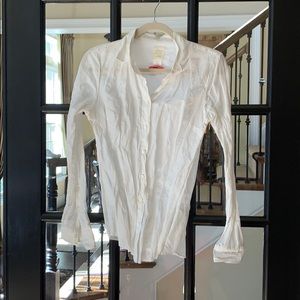 J Crew Crinkle Cotton Perfect Shirt